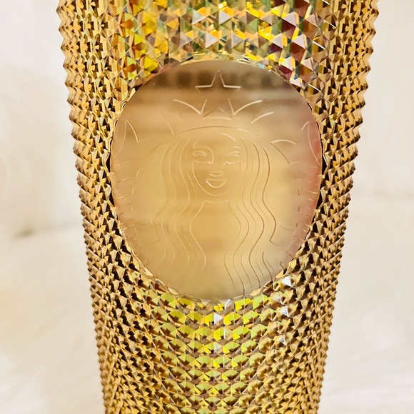 Walt Disney World 50th Anniversary Geometric Starbucks Tumbler with Straw – Gold - Picture 9 of 12